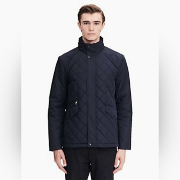 Calvin Klein Mixed Media Quilted Barn Jacket - Picture 3 of 3